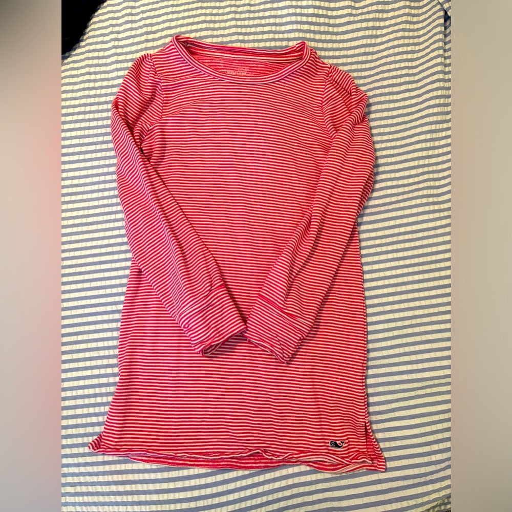 Vineyard Vines pink stripe tunic